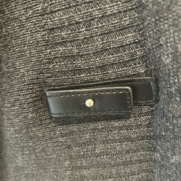 Ellen Tracy Cardigan Sweater Size S Charcoal Grey Detail Buckle - Picture 5 of 6